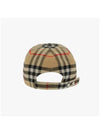 Check Cotton Ball Cap Beige - BURBERRY - BALAAN 6