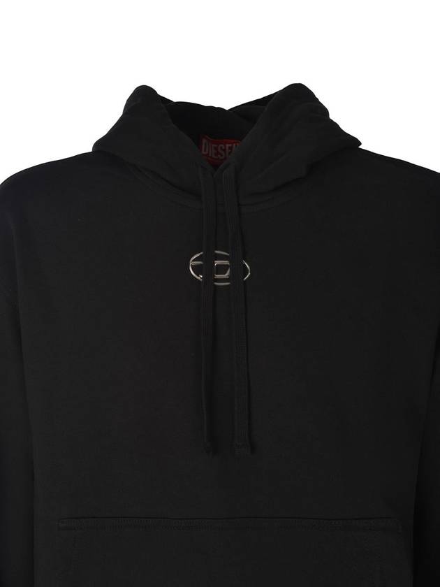 S Macs Logo Hoodie Black - DIESEL - BALAAN 5