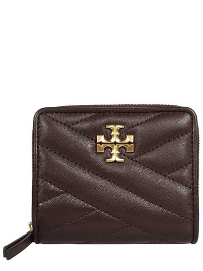 Kira Chevron Half Wallet Burgundy - TORY BURCH - BALAAN 2