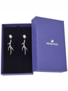 Polar Bestiary Pierced Earrings Silver - SWAROVSKI - BALAAN 3