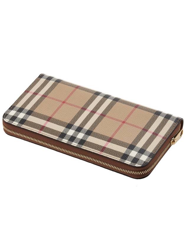 Check Zip Around Long Wallet Archive Beige - BURBERRY - BALAAN 5