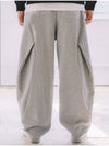 Side Tuck Wide Balloon Sweatpants Melange Grey - MACASITE - BALAAN 2