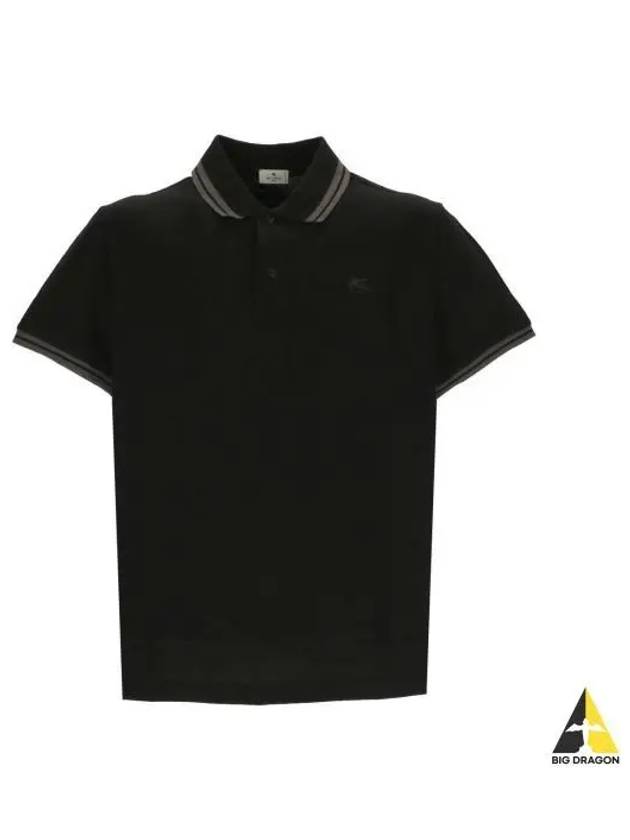 MRMD0007AC174 N0000 Pegaso logo embroidered striped short sleeve polo shirt - ETRO - BALAAN 1