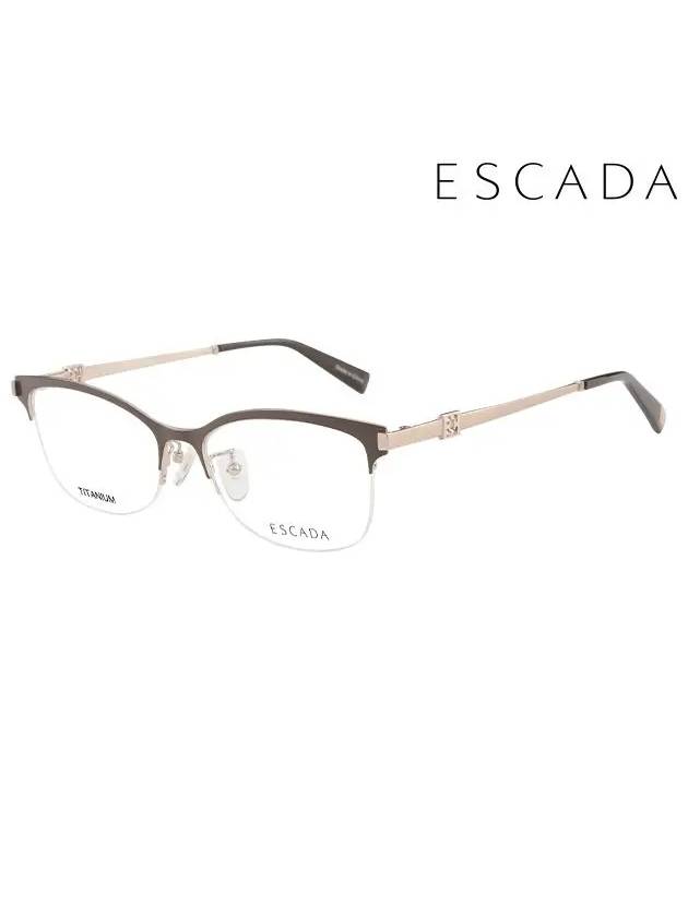 Glasses Frame VES 965F 001A Square Titanium Men Women - ESCADA - BALAAN 1