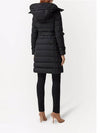 Women's Double Breasted Hooded Padded Black - BURBERRY - BALAAN 5