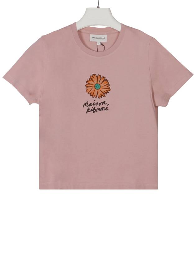 Floating Flower Short Sleeve T-Shirt Pink - MAISON KITSUNE - BALAAN 2