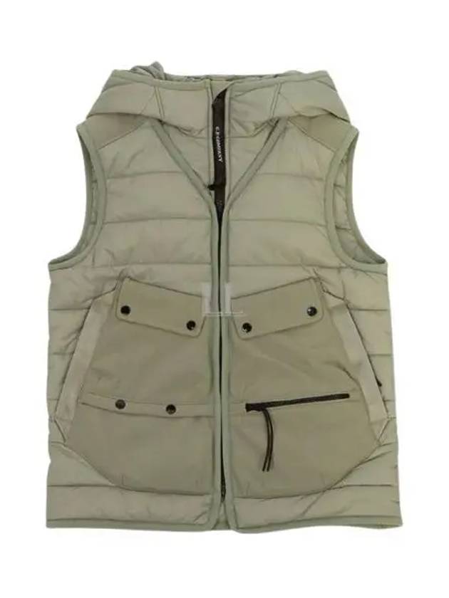 Shell R Mix Goggle Hooded Padded Vest Sage - CP COMPANY - BALAAN 2