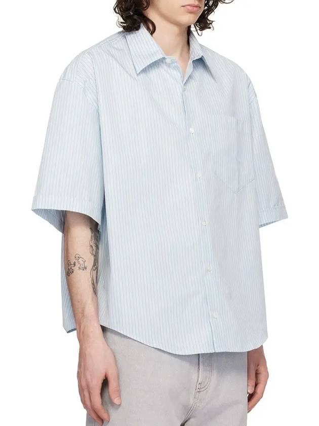 24 Boxy Fit Short Sleeve Shirt HSH216 CO0066 4841 - AMI - BALAAN 5