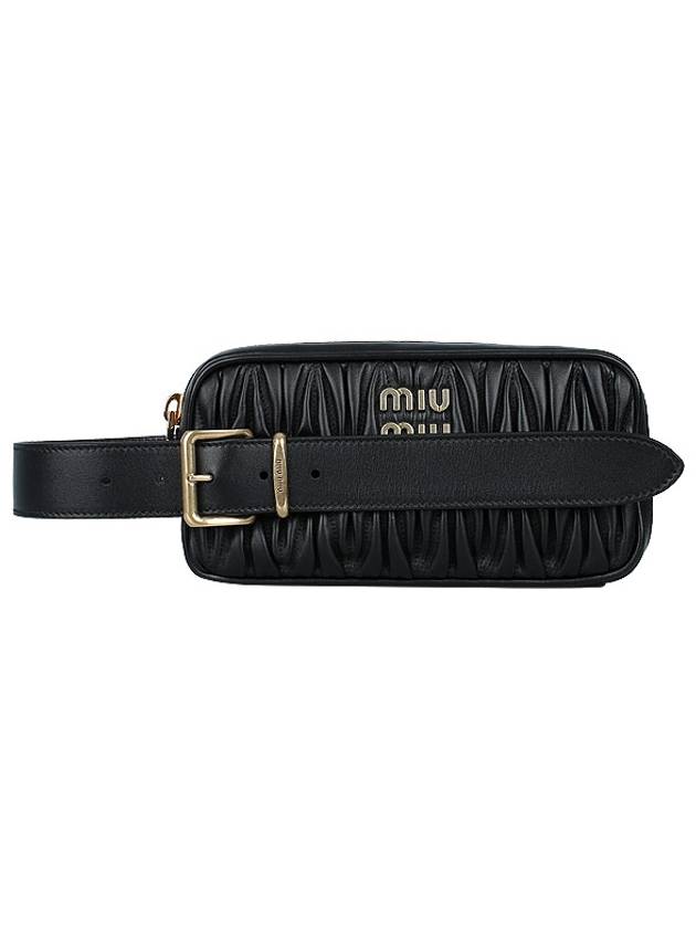 Matelasse Nappa Leather Clutch Bag Black - MIU MIU - BALAAN 2