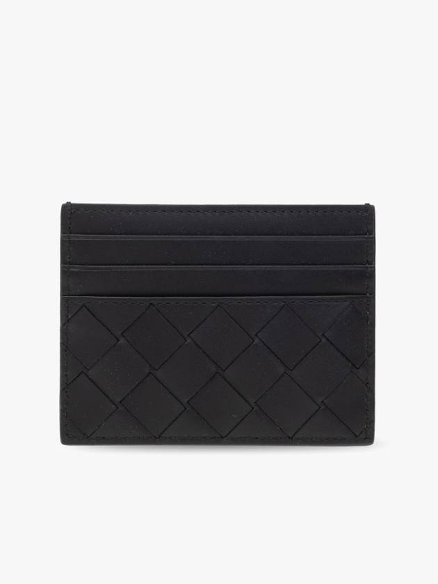 Intrecciato Leather Card Wallet Black - BOTTEGA VENETA - BALAAN 2