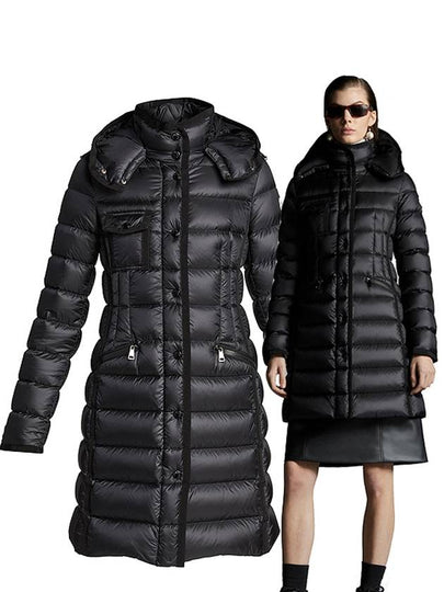 Hermine Hood Down Long Padding Black - MONCLER - BALAAN 2