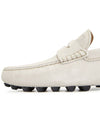 Gommino Bubble Suede Driving Shoes Ivory - TOD'S - BALAAN 9