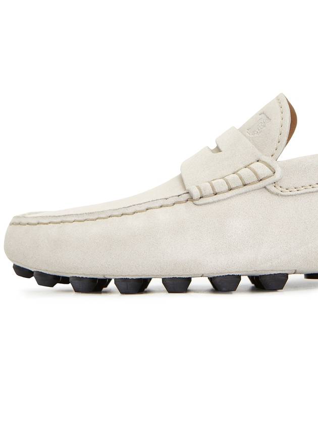 Gommino Bubble Suede Driving Shoes Ivory - TOD'S - BALAAN 9