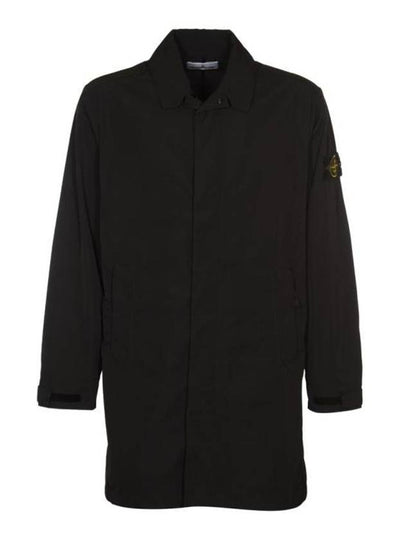 Micro Twill Compass Badge Trench Coat Black - STONE ISLAND - BALAAN 2