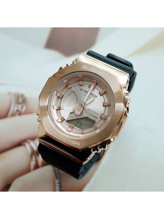 2100 Series Metal Cover Analog Digital Watch Rose Gold - G-SHOCK - BALAAN 2