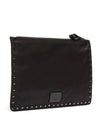 Rockstud Nylon Clutch Bag Black - VALENTINO - BALAAN 3