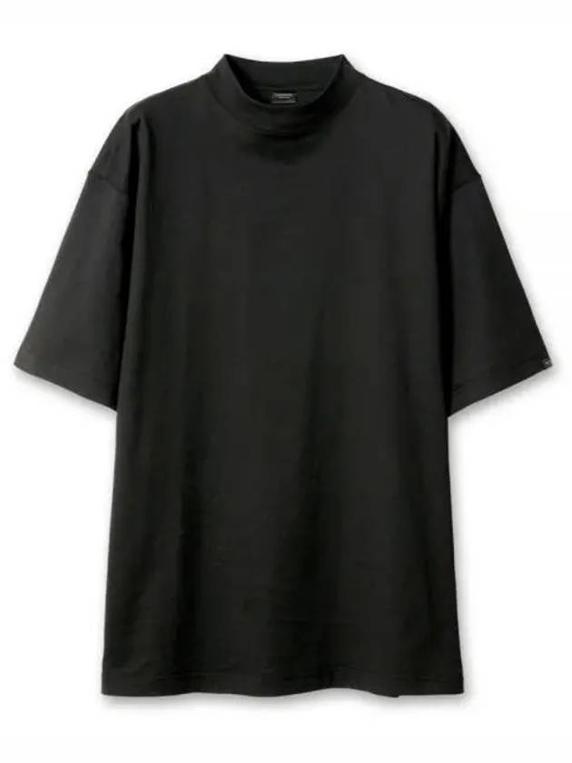 Cotton Crew Neck Short Sleeve T-Shirt Black - BALENCIAGA - BALAAN 2