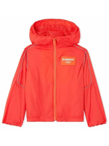 Kids Horseferry Logo Hooded Jacket Orange 8047983 - BURBERRY - BALAAN 1