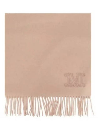 Wsdalia Embroidered Logo Cashmere Scarf Pink - MAX MARA - BALAAN 1