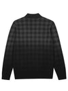 Men s Gingham Jagard Gradient Print Pullover 2412GXKW BLACK - BLACK&WHITE - BALAAN 2