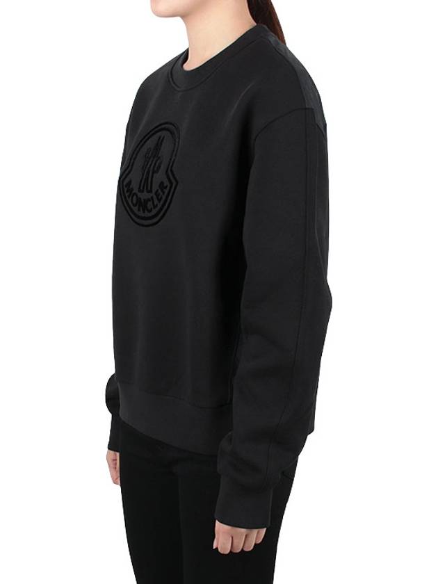 Women's Logo Sweatshirt Black - MONCLER - BALAAN 4