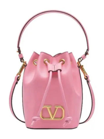 Mini V logo signature bucket bag bubble shoulder - VALENTINO - BALAAN 1