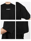 Men's Logo Label Short Sleeve T-Shirt Black - VETEMENTS - BALAAN 4