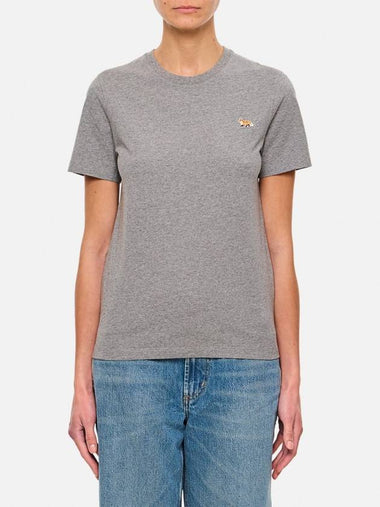 Baby Fox Patch Regular Short Sleeve T-Shirt Grey - MAISON KITSUNE - BALAAN 1