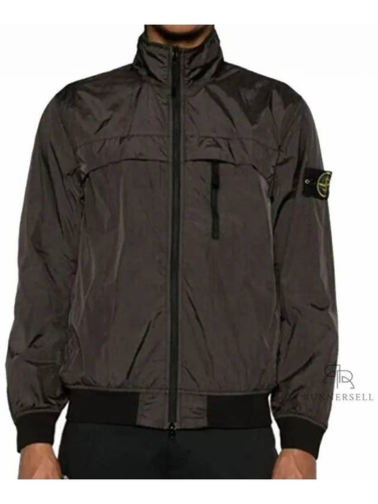 Compass Badge Pleated Windbreaker Grey - STONE ISLAND - BALAAN 2