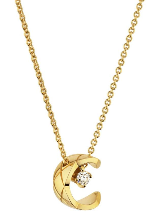 18K Coco Crush Diamond Necklace Yellow Gold - CHANEL - BALAAN.