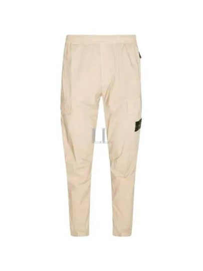 Stretch Cotton Tela Paracadute Cargo Straight Pants Sand - STONE ISLAND - BALAAN 2