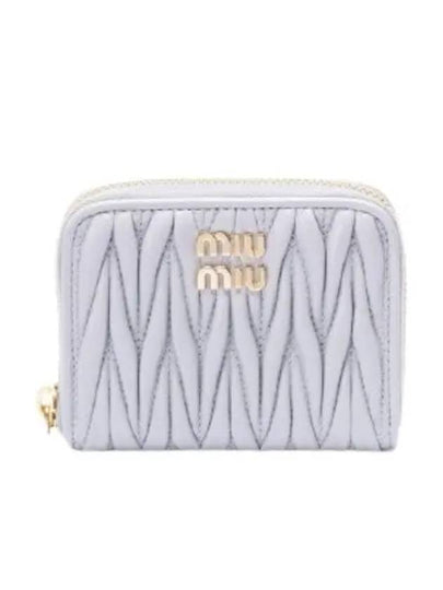 Matelasse Nappa Leather Coin Wallet Grey - MIU MIU - BALAAN 2