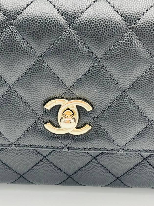 Coco Handle Caviar Gold Small Tote Bag Black - CHANEL - BALAAN 7