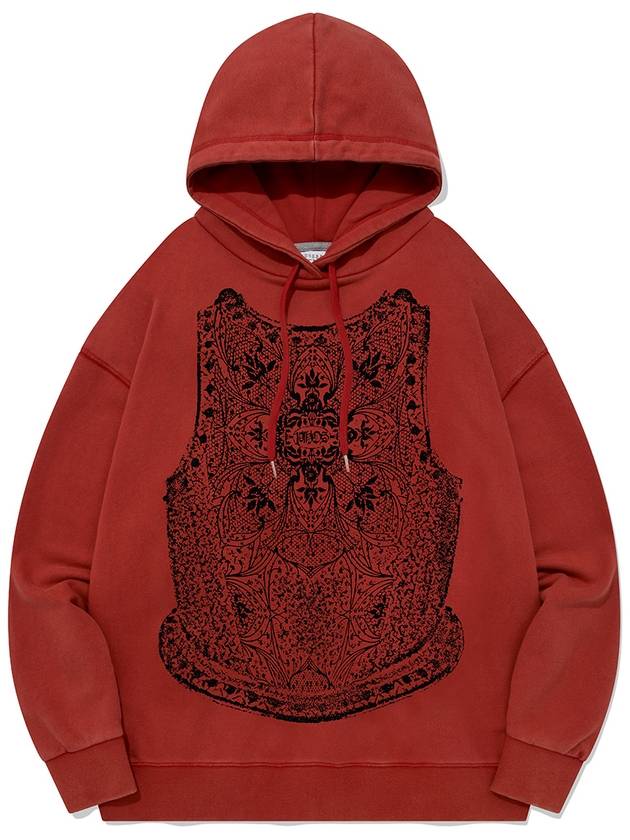 Chestplate Graphic Hoodie Red - PHOS333 - BALAAN 1