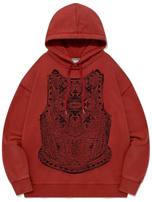 Chestplate Graphic Hoodie Red - PHOS333 - BALAAN 2