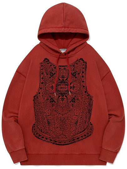 Chestplate Graphic Hoodie Red - PHOS333 - BALAAN 2