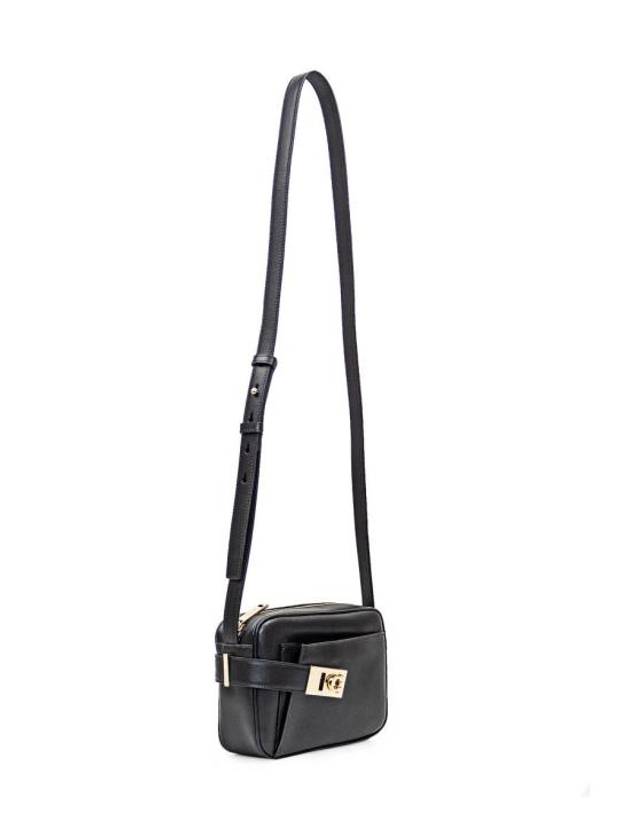 Calfskin Leather Camera Shoulder Bag Black - SALVATORE FERRAGAMO - BALAAN 3