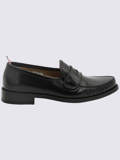 Pleated Leather Penny Loafers Black - THOM BROWNE - BALAAN 2