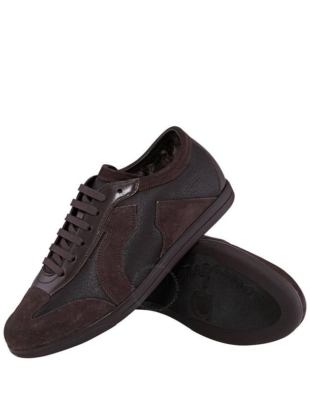 Salvatore Benbow Suede Leather Low Top Sneakers Brown - SALVATORE FERRAGAMO - BALAAN 3