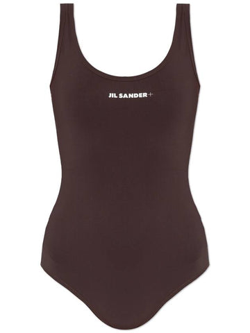 JIL SANDER+ Swimsuit With Logo, Women's, Brown - JIL SANDER - BALAAN 1