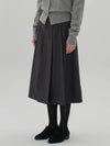 A line pleats skirt dark gray - JUN BY JUN K - BALAAN 2