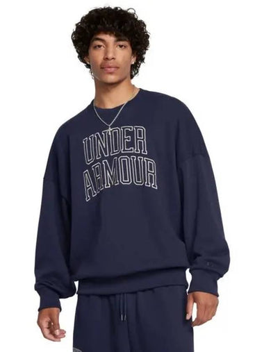 Icon Heavyweight Terry Oversized Crew 1386548 410 - UNDER ARMOUR - BALAAN 1