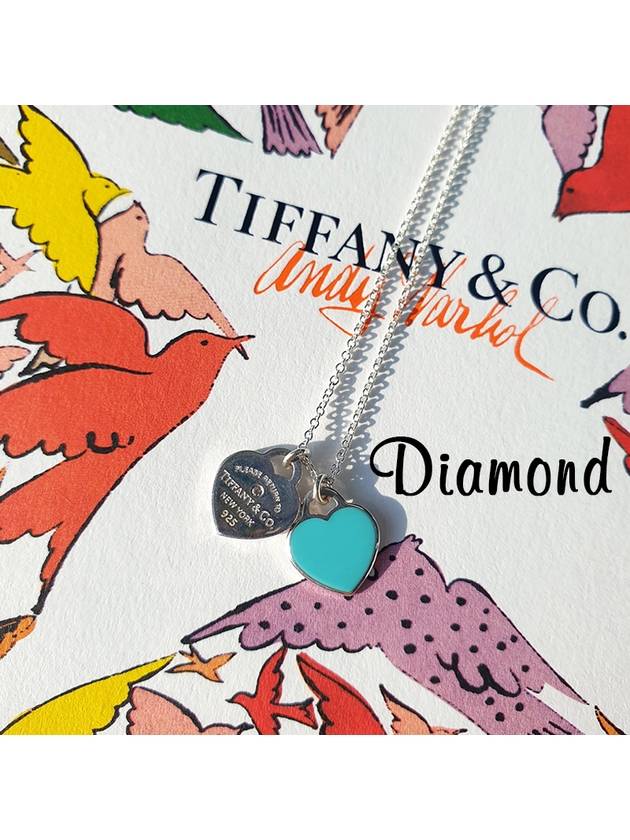 Mini Heart Pendant Diamond Blue 69683983 Necklace - TIFFANY & CO. - BALAAN 2