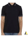 Men's Logo Patch Cotton Short Sleeve Polo Shirt Black - MONCLER - BALAAN 2