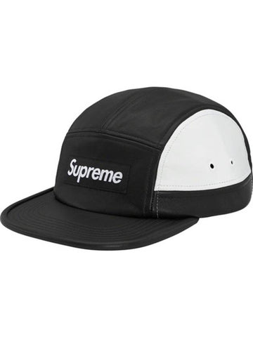 twotone leather camp cap 2TONE LEATHER CAMP CAP - SUPREME - BALAAN 1