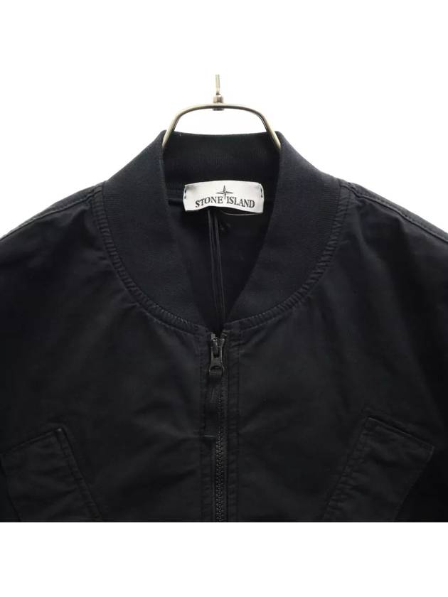 Compass Badge Bomber Jacket Black - STONE ISLAND - BALAAN 4