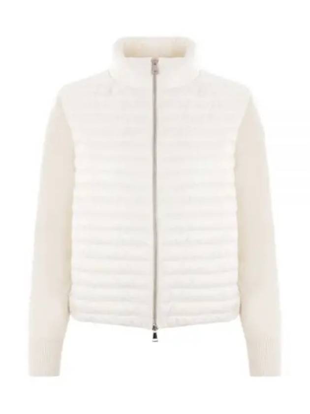 Padded Wool Cardigan White - MONCLER - BALAAN 2