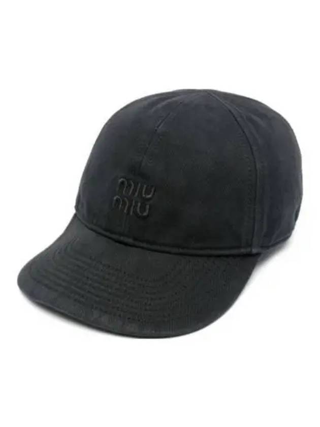 Embroidered Logo Ball Cap Nero - MIU MIU - BALAAN 2