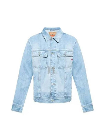 Cotton Denim Jacket Blue - DIESEL - BALAAN 2