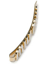 Enamel Metal Hair Clip Gold White - MIU MIU - BALAAN 3